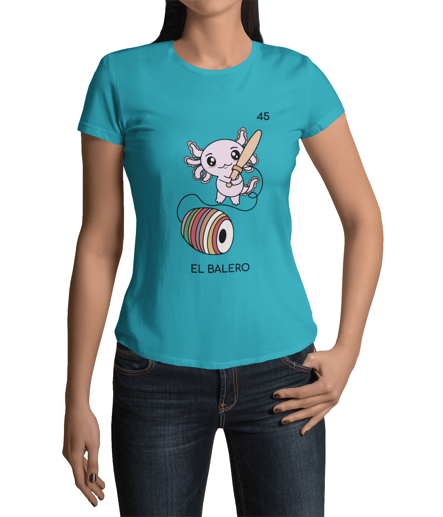 Playera Axoloteria El Balero Ajolote Adulto E Infantil