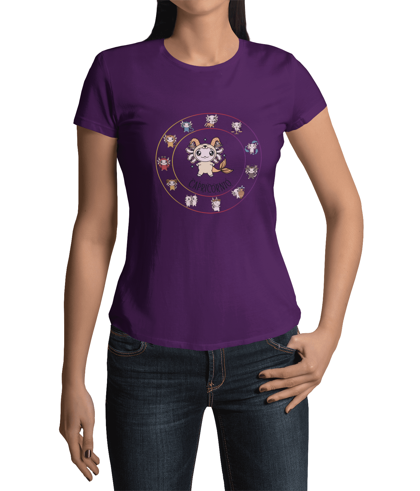 Playera Horoscopos Capricornio Axolotzin Ajolote Adulto E Infantil