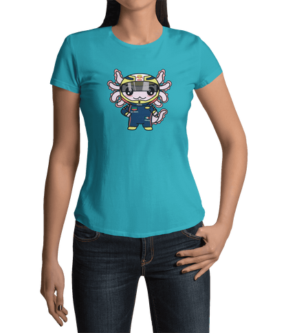 Playera Axolotzin Piloto De Carreras Ajolote Adulto E Infantil
