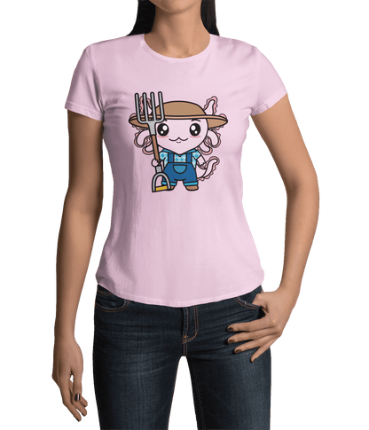 Playera Axolotzin Granjero Ajolote Adulto E Infantil