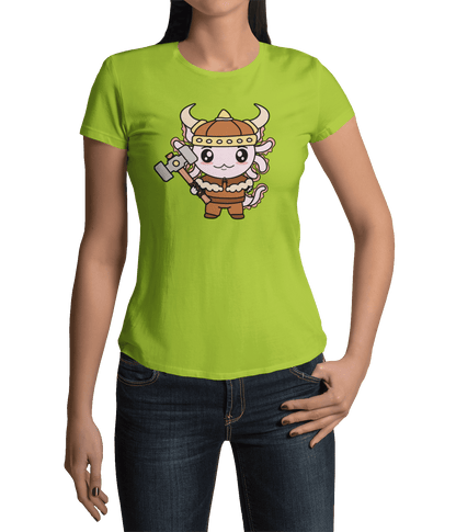 Playera Axolotzin Vikingo Ajolote Adulto E Infantil