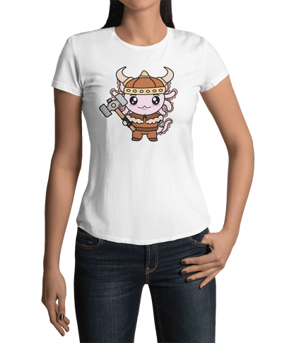 Playera Axolotzin Vikingo Ajolote Adulto E Infantil
