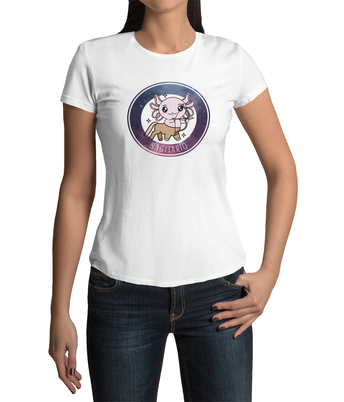Playera Axolotzin Horoscopos Galaxy Sagitario Ajolote Adulto E Infantil