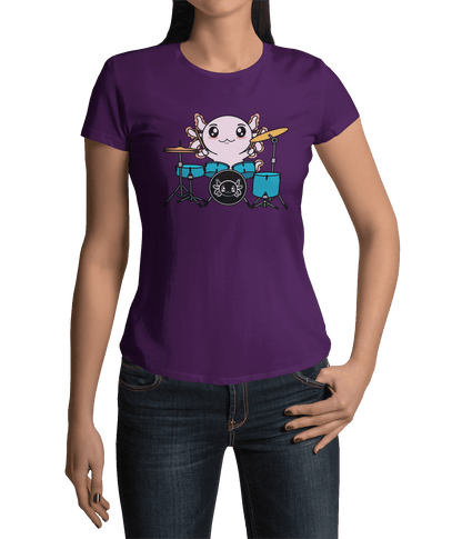Playera Axolotzin Baterista Ajolote Adulto E Infantil
