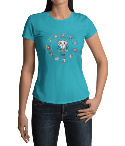 Playera Horoscopos Libra Axolotzin Ajolote Adulto E Infantil