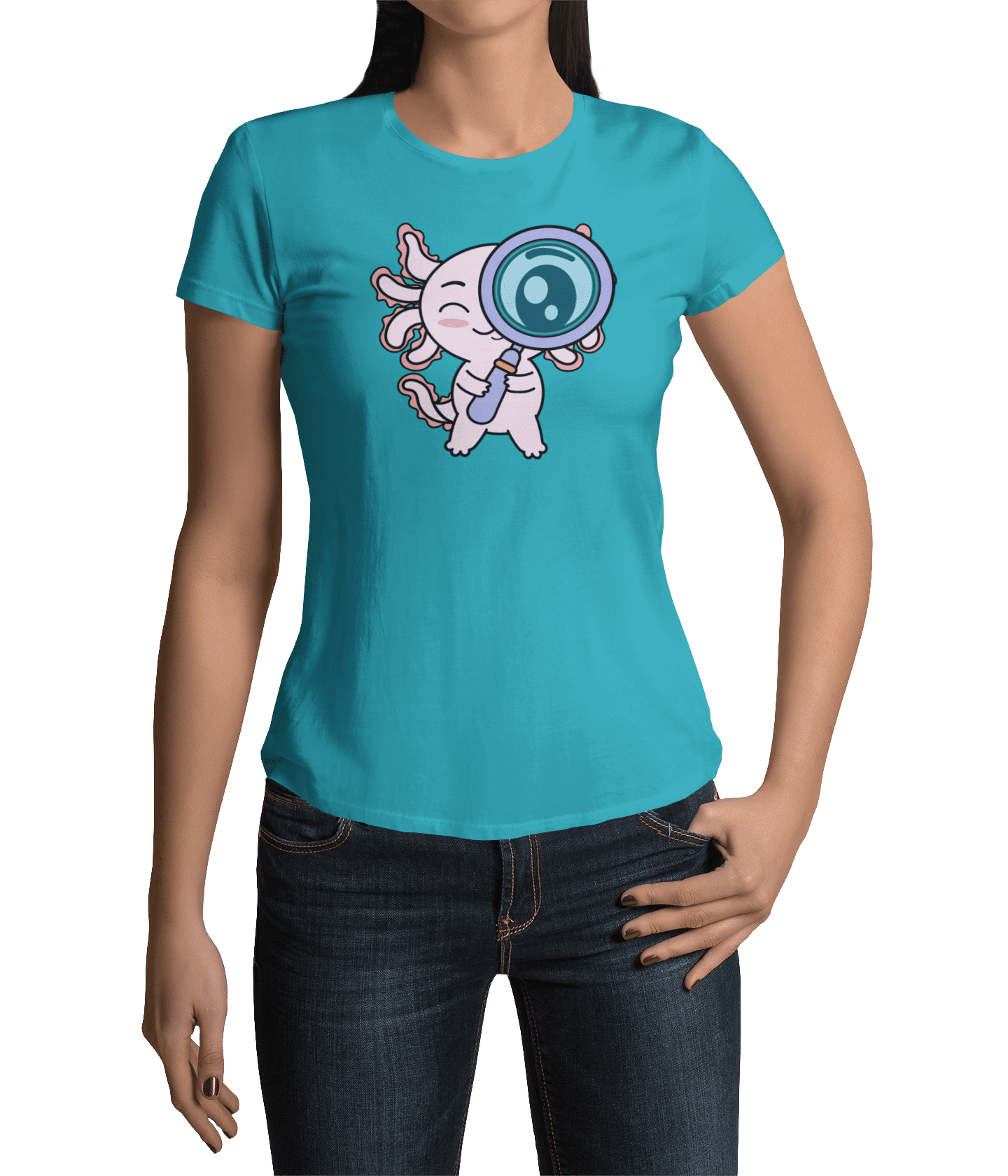 Playera Axolotzin Curioso Ajolote Adulto E Infantil