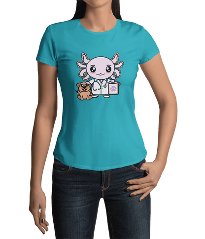 Playera Axolotzin Veterinario Ajolote Adulto E Infantil