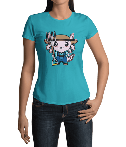 Playera Axolotzin Granjero Ajolote Adulto E Infantil