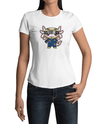 Playera Axolotzin Piloto De Carreras Ajolote Adulto E Infantil
