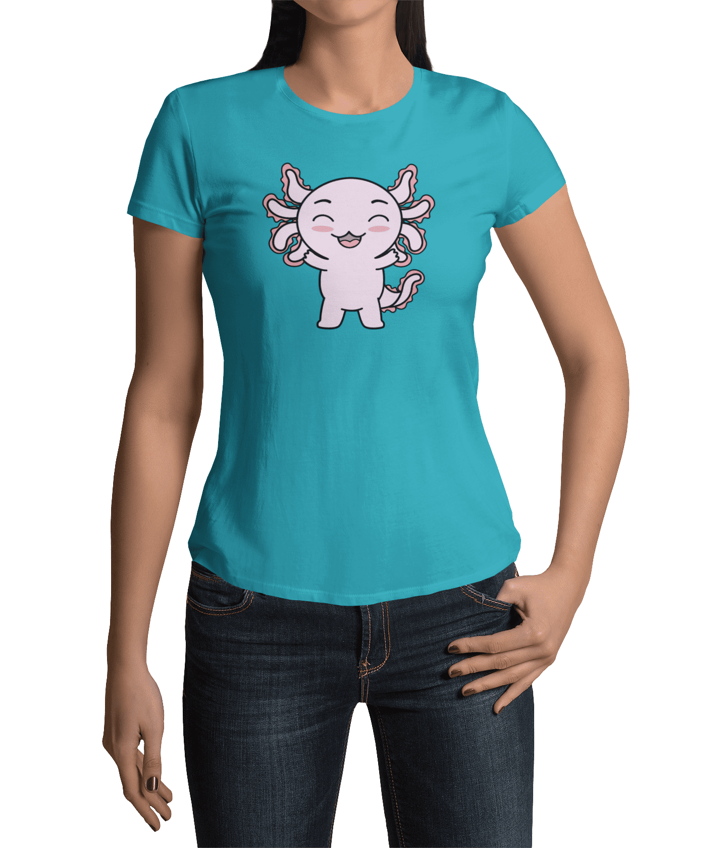 Playera Axolotzin Feliz Ajolote Adulto E Infantil