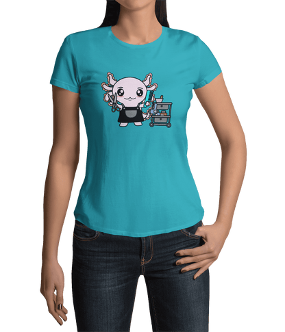 Playera Axolotzin Barbero Ajolote Adulto E Infantil