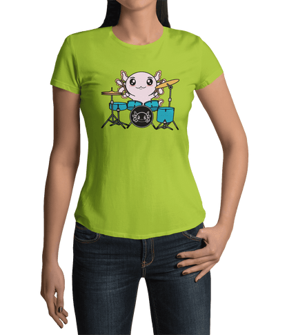 Playera Axolotzin Baterista Ajolote Adulto E Infantil