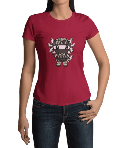 Playera Axolotzin Militar Ajolote Adulto E Infantil