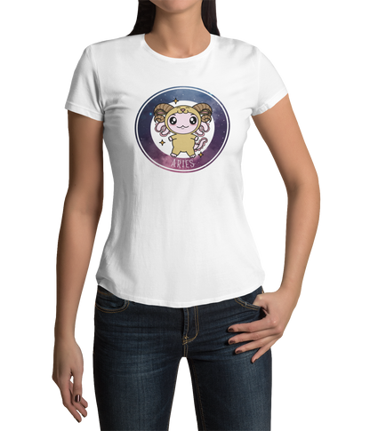 Playera Axolotzin Horoscopos Galaxy Aries Ajolote Adulto E Infantil