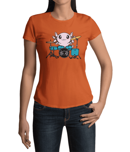 Playera Axolotzin Baterista Ajolote Adulto E Infantil