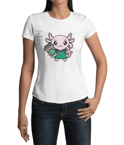 Playera Axolotzin Barista Ajolote Adulto E Infantil