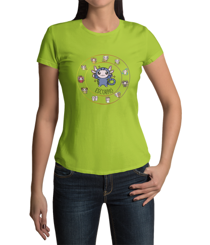 Playera Horoscopos Escorpio Axolotzin Ajolote Adulto E Infantil