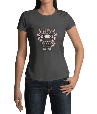 Playera Axolotzin Militar Ajolote Adulto E Infantil