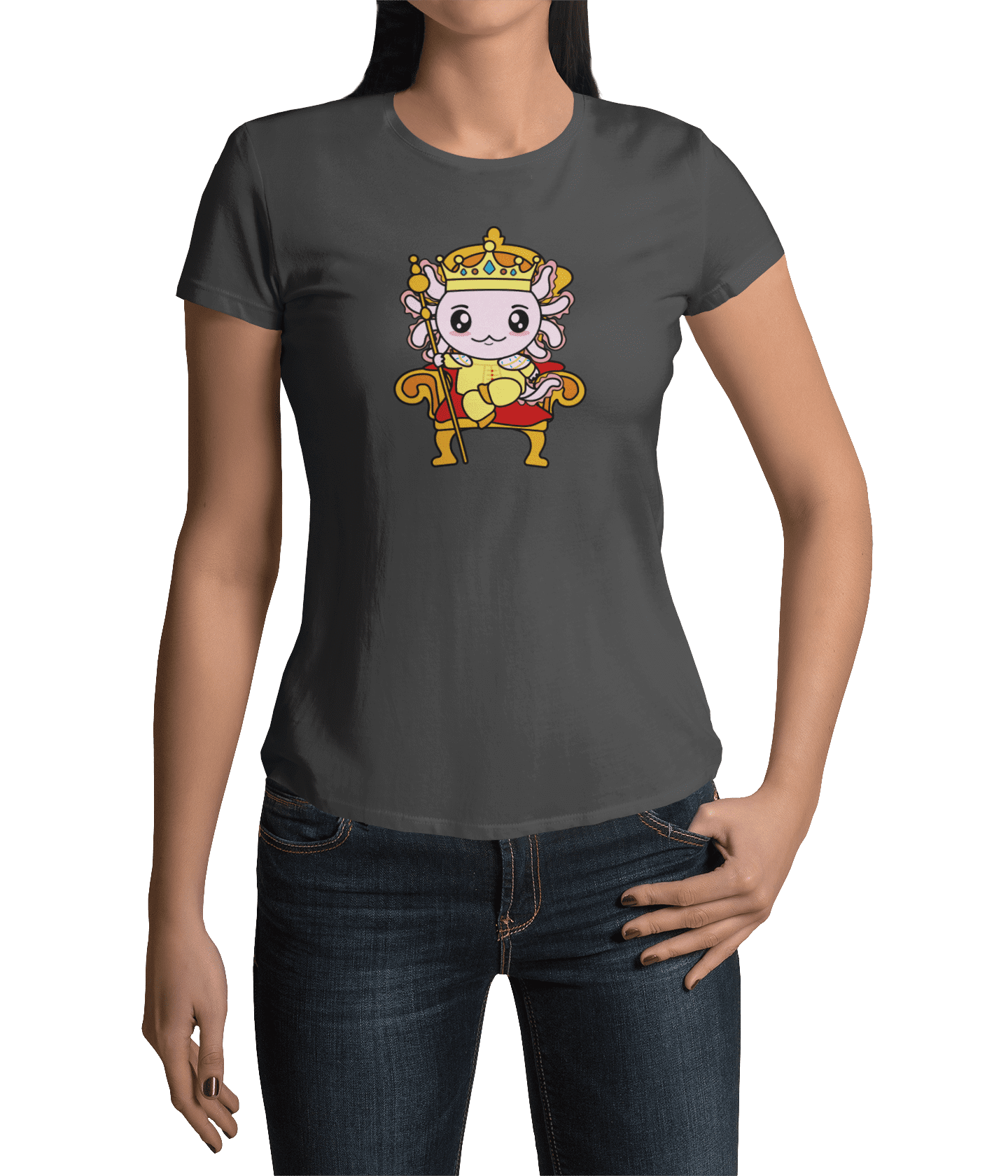 Playera Axolotzin Rey Ajolote Adulto E Infantil