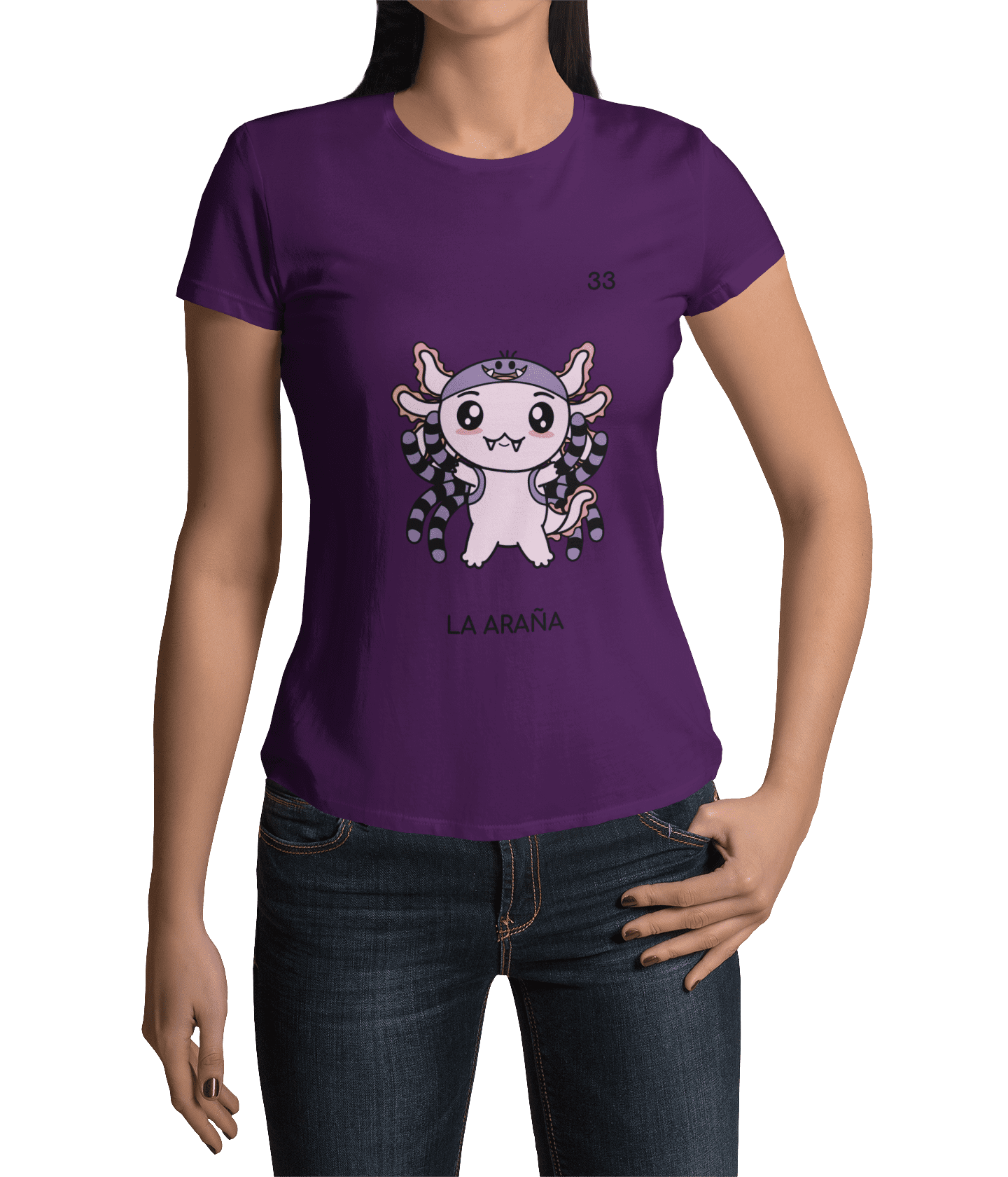 Playera Axoloteria La Araña Ajolote Adulto E Infantil