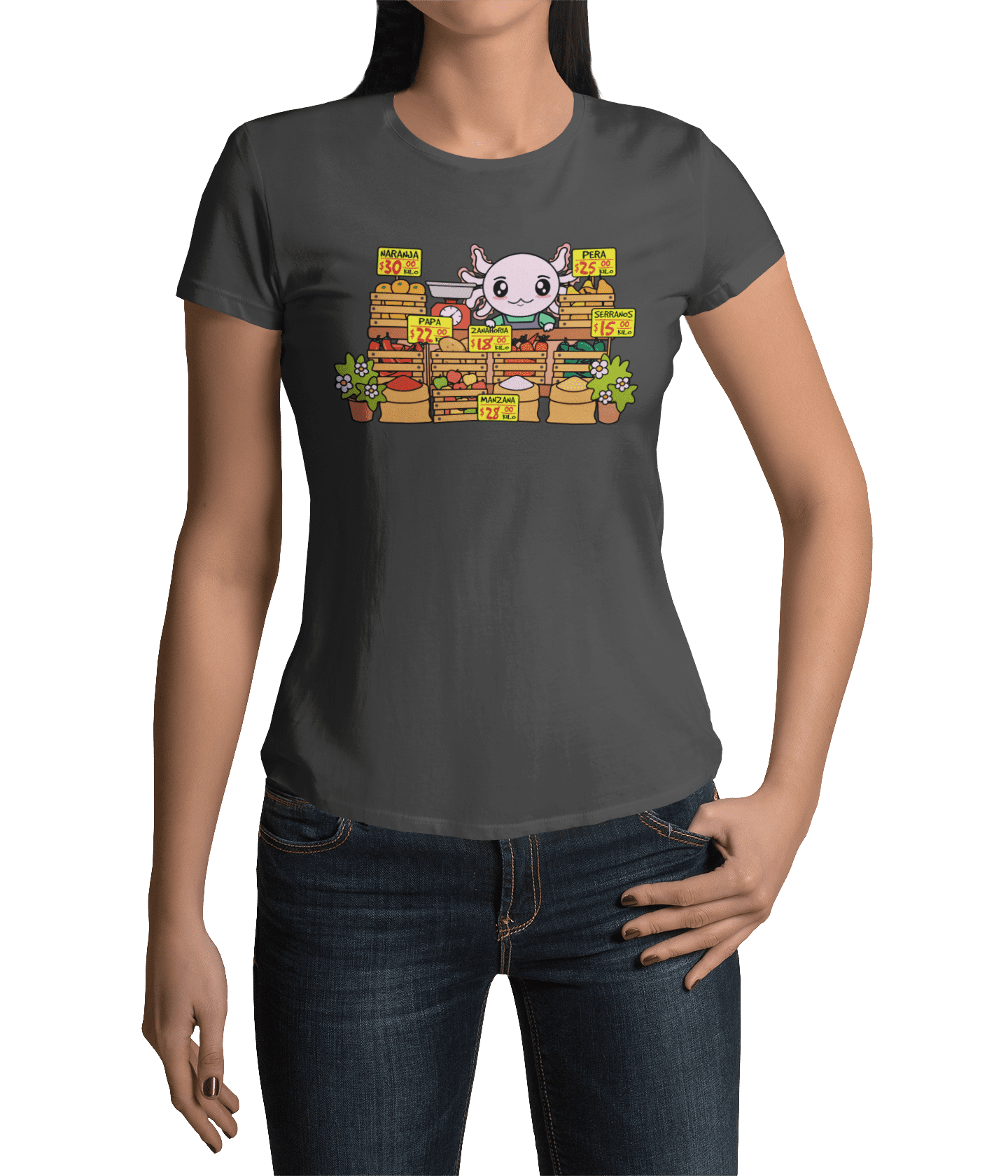 Playera Axolotzin Marchante Ajolote Adulto E Infantil