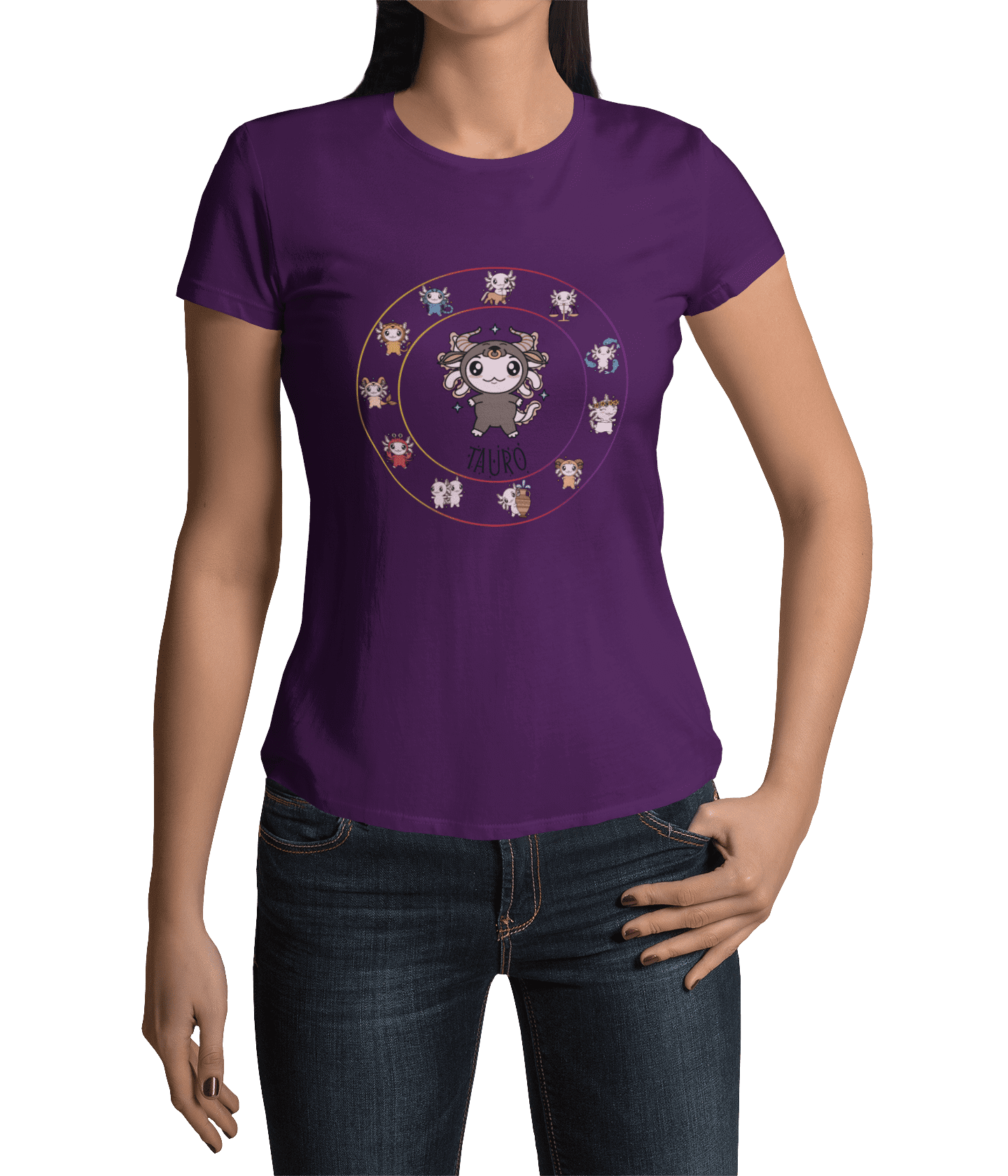 Playera Horoscopos Tauro Axolotzin Ajolote Adulto E Infantil