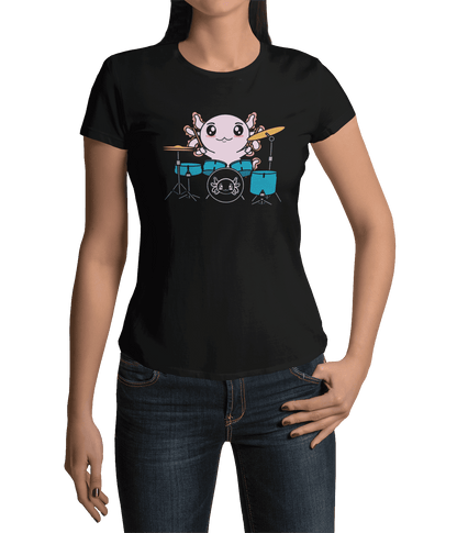 Playera Axolotzin Baterista Ajolote Adulto E Infantil