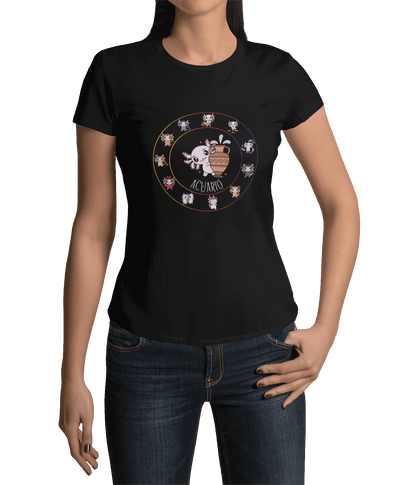 Playera Horoscopos Acuario Axolotzin Ajolote Adulto E Infantil