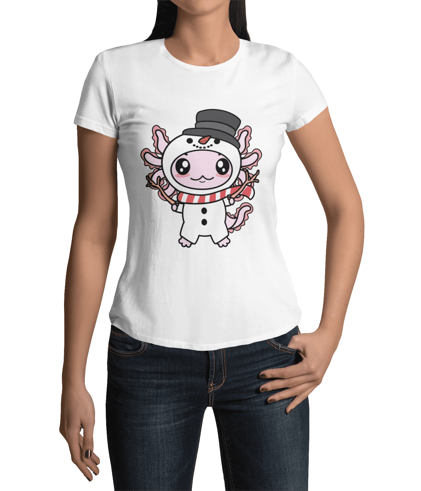 Axolotzin Muñeco De Nieve Ajolote Navidad