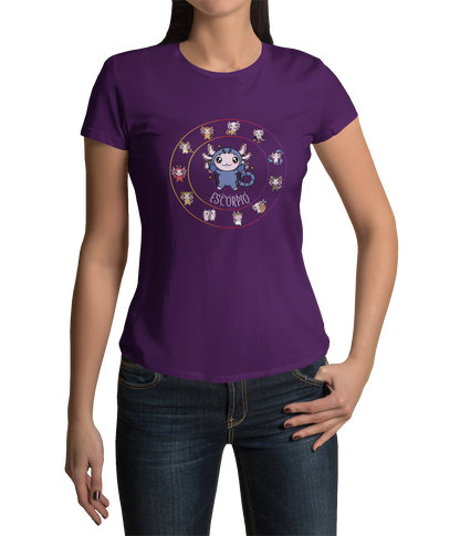 Playera Horoscopos Escorpio Axolotzin Ajolote Adulto E Infantil