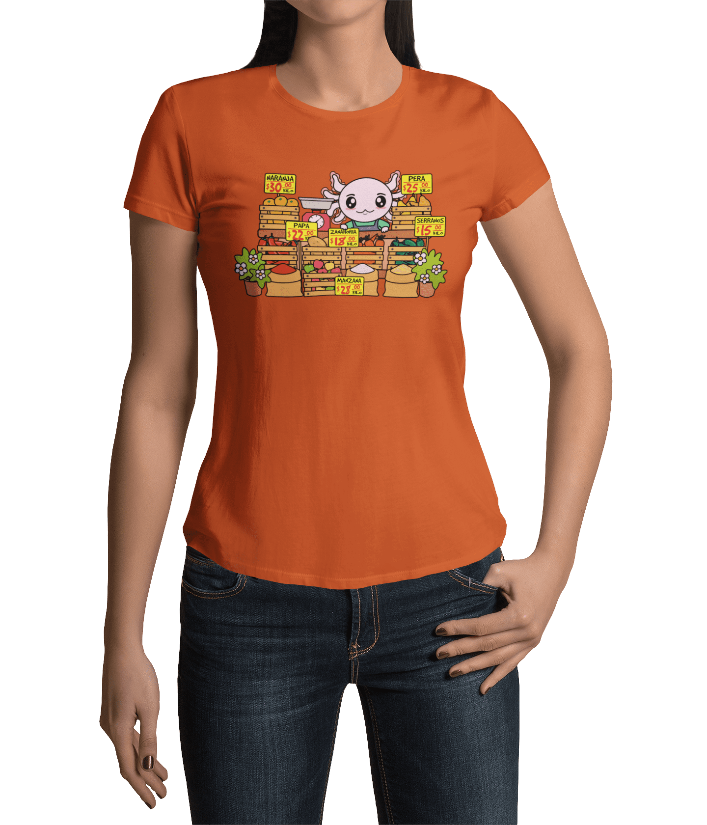 Playera Axolotzin Marchante Ajolote Adulto E Infantil