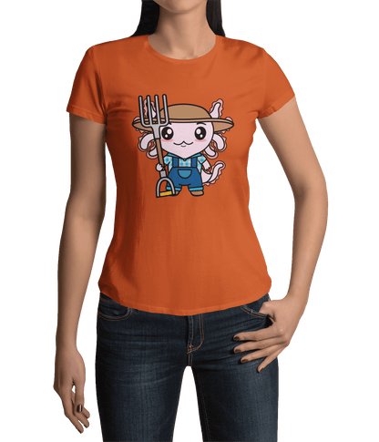 Playera Axolotzin Granjero Ajolote Adulto E Infantil