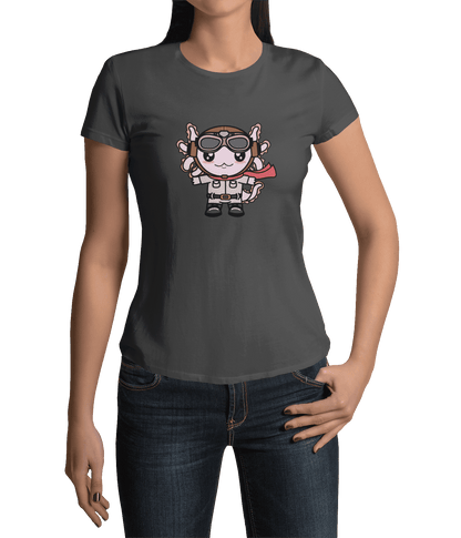 Playera Axolotzin Aviador Ajolote Adulto E Infantil