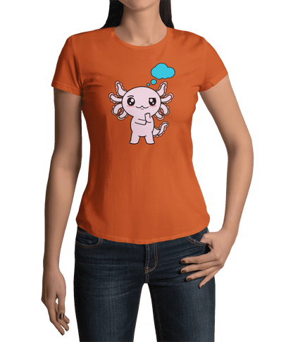 Playera Axolotzin Pensando Ajolote Adulto E Infantil
