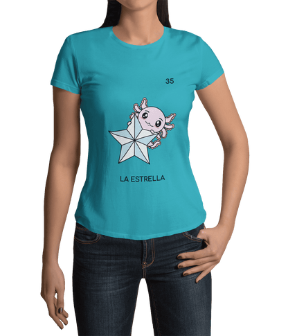 Playera Axoloteria La Estrella Ajolote Adulto E Infantil