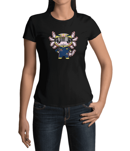 Playera Axolotzin Piloto De Carreras Ajolote Adulto E Infantil