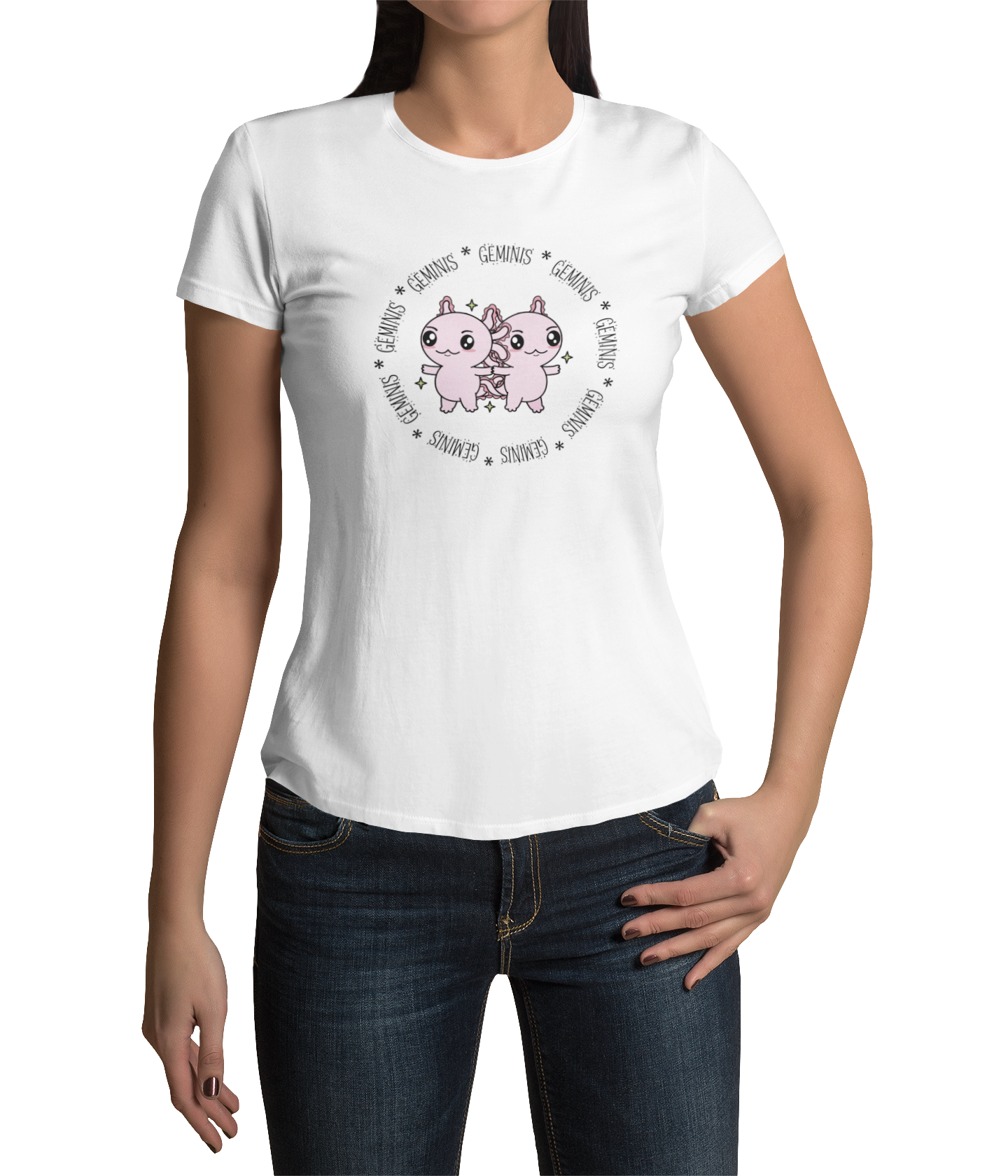 Playera Axolotzin Horoscopos Aro Geminis Ajolote Adulto E Infantil