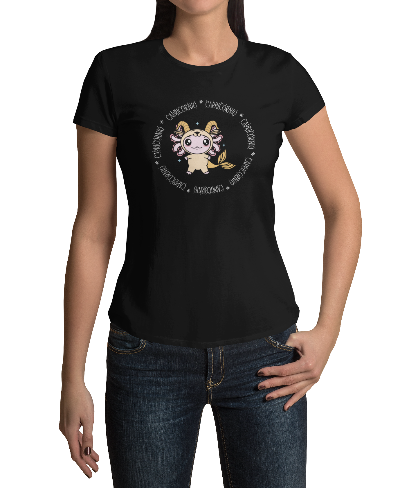 Playera Axolotzin Horoscopos Aro Capricornio Ajolote Adulto E Infantil
