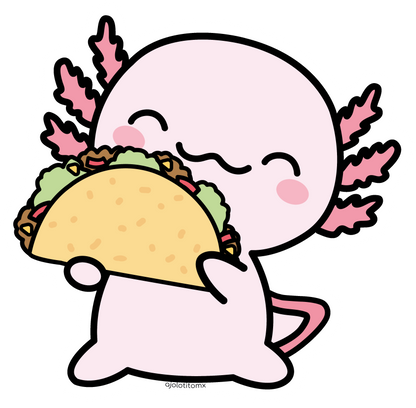 Sticker Ajolote Taco Xo The Monster
