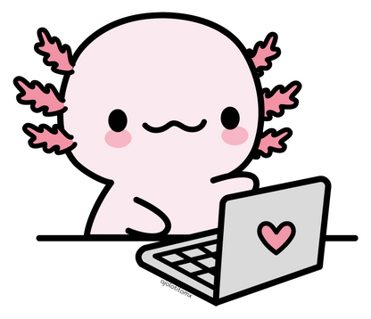 Sticker Ajolote Trabajando Xo The Monster