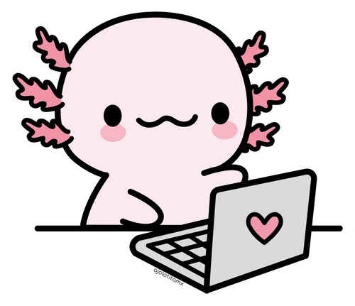 Sticker Ajolote Trabajando Xo The Monster