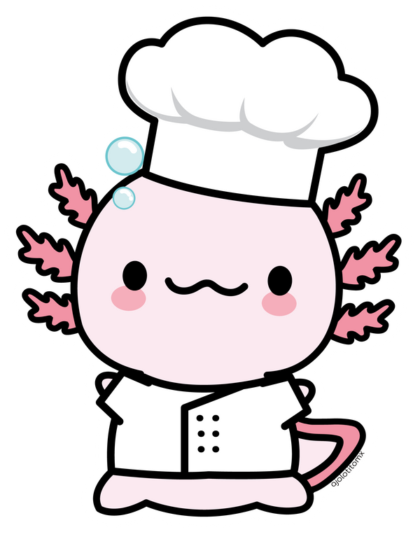 Sticker Ajolote Chef Xo The Monster