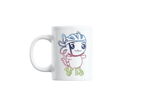 Taza Holográfica Axolotzin Patinador Ajolote