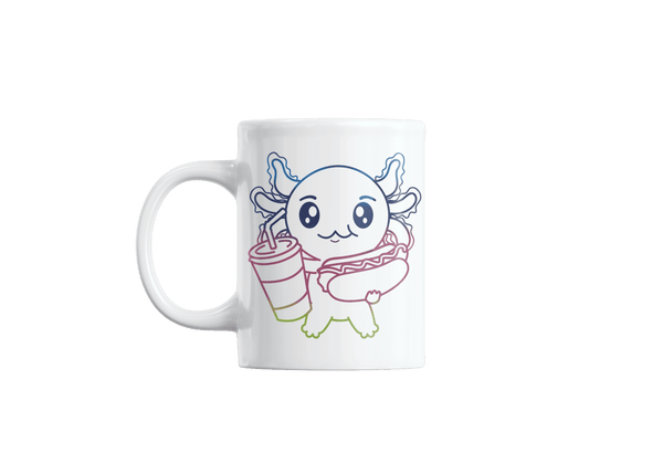 Taza Holográfica Axolotzin Comiendo Jocho Ajolote