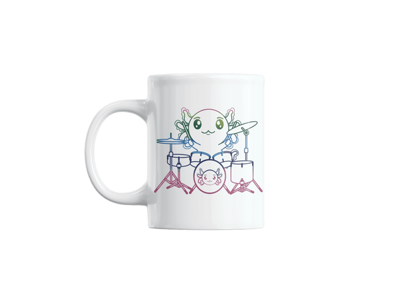 Taza Holográfica Axolotzin Baterista Ajolote