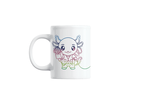 Taza Holográfica Axolotzin Reportero Ajolote