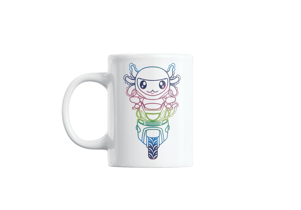 Taza Holográfica Axolotzin Motoneta Ajolote