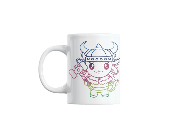 Taza Holográfica Axolotzin Vikingo Ajolote