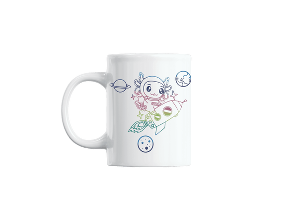 Taza Holográfica Axolotzin Cohete Ajolote