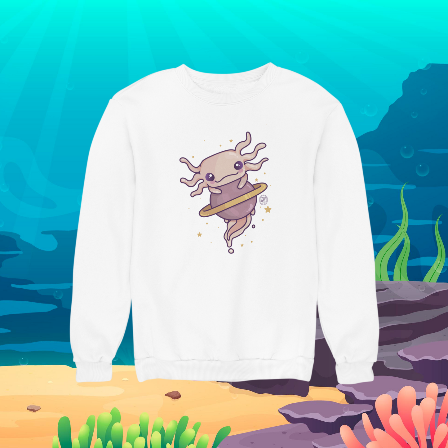 Sudadera Ajolotito Espacial Mirari Chan